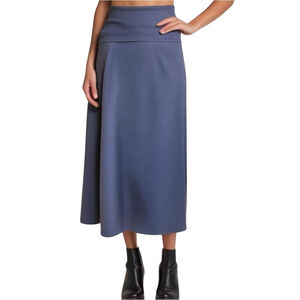Title Nine Pull-On A-Line Athleisure Midi Skirt, S, Purple-Grey